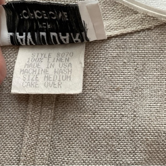 David Dart For Force One Vintage Linen Dress Size M - Picture 9 of 10